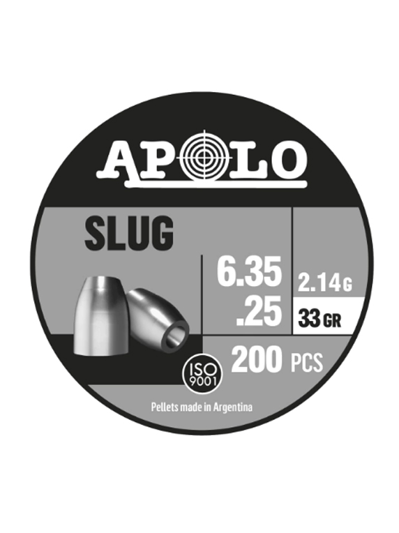 Balines Apolo 6.35mm Slug - Gutierrez Pesca y Camping