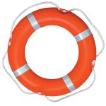 Salvavidas circular 75cm plastico naranja con cinta solas tw