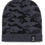 Gorro lana camu azul oscuro